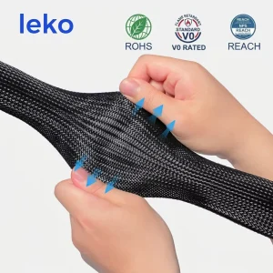 Cable Sleeve High Expansion PET Braided Flexible Mesh Wire Wrap Heat Dissipation Protector 2-50mm
