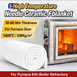 Ceramic Fiber Blanket Wool Blankets 10 60 Mm Thickness Needle 1400 128Kg M3 Insulation Material for Furnace Door