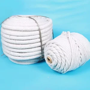 Ceramic Fiber Braided High Temperature Seal Rope (1260C) Sheet Fire Resistant Water Resistant Boiler Furnace Oven Sealing