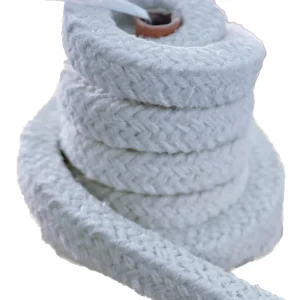 Ceramic Fiber Gland Packing Rope High Temperature Resistant Refractory Fire Flame Retardant With Stainless Steel Wire