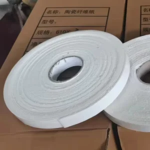 Ceramic Fiber Paper Tape Covered with Single Sided Adhesive Tape