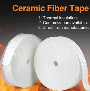 Ceramic Fiber Tape High Temp Furnace Sealing Gasket Material Alumina Silica Fiber Tape 1260 C