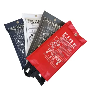 Certificated Fire Retard Emergency Fire Blanket Kitchen 1m X 1m Fiberglass Cloth Laboratory Fire Blanket