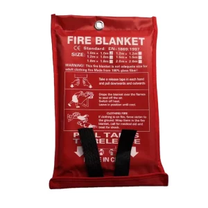 China Factory 430GSM Emergency Firefighting 1m Fiberglass Fire Blanket EN1869 Certified 550C Heat Resistant for Kitchen Home