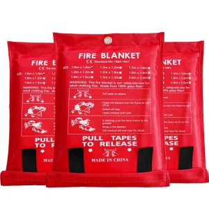 China Factory Professional Fire Blanket EN 1869/1997 100% Fiber Glass Fire Resistant Blanket