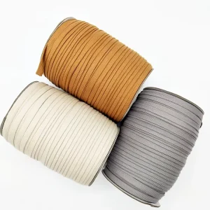Color 9mm Soft Round Cotton Rope Natural Cotton Flat Cord Braid Cord Rope