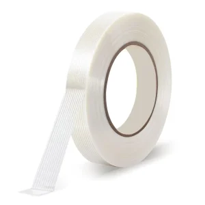 Commodity Grade Heavy Duty Transparent Reinforced Fiberglass Tape Mono Filament Strapping Tape for Packing Sealing Binding