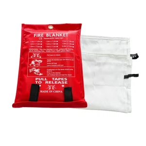 Competitive Price High Quality CE Certificate 1*1 m Emergency Fire Blanket Flame Retardant Insulation Fiberglass Fire Blanket