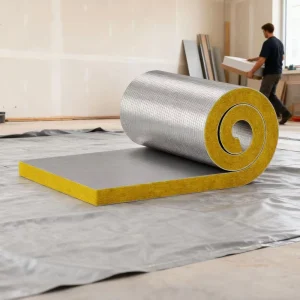 Cross border Supply Wall Roof Thermal Insulation with Aluminum Foil Veneer Glass Wool Roll