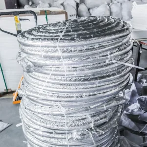 Custom Aluminum Foil Faced Ceramic Fiber Braided Rope Pipeline Insulation Al Foil Ceramic Fiber Rope