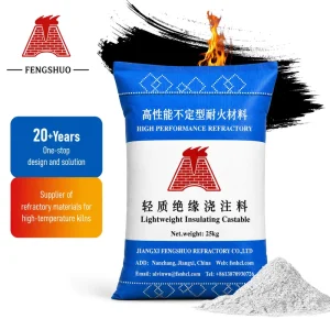 Custom Grade Heat Insulation Low Density Lightweight Insulating Castable for Cement Rotary Kiln Lining