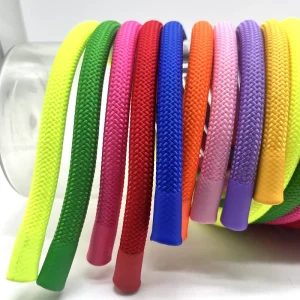 Custom Polyester Drawstring Epoxy Coated Tip Dipped Tip Knotted End Logo Printing Silicone Waistband Cord for Pants