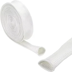 Custom Size Braided Fiberglass High Temperature Heat Shield Sleeve for Large Pipe Insulation Fireproof Thermal Barrier