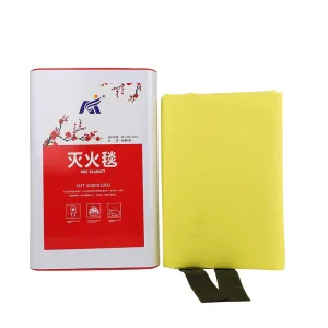 Custom Size Heat Resistant Silicone Coated Fiberglass Fire Blanket Hood Emergency Fire Safety Equipment Yellow 0.4mm