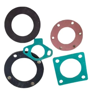 Custom Size High Temperature Asbestos Free Flexible Graphite Reinforced Composite Board Flange Joint Flat Gasket
