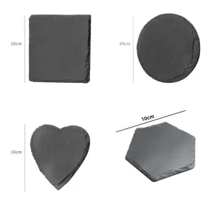 Custom Square Sublimation Marble Stone Drink Slate Cup Mat Coasters Holder Set Round Blank for Laser Engraving