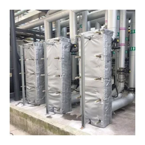 Customized High Temperature Resistance Reusable Sheet Fiberglass Thermal Insulation Jacket for Plate Exchanger Removable Design