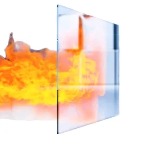 Customized Size Solid Transparent Curtain Wall Fireproof Glass Modern Style 25mm-95mm Thickness