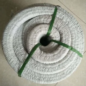 DKJL Bio soluble Fiber Textile Aluminum Silicate Braided Ceramic Fiber Rope for Sealing Gasket