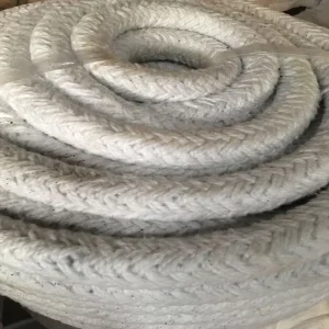 Direct Selling High Temperature Resistant Ceramic Fiber Rope Thermal Conductivity 0.35 220F~2300F Working Temp for Sealing