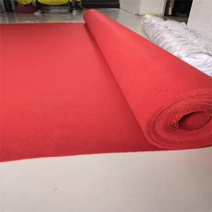 Disposable Woven Polyester Fiber Solid Color Thin Flat Pile Carpet Hand Washable Sound Absorption for Weddings Stage Home