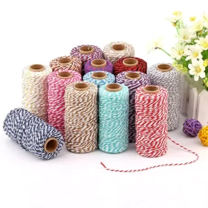 Diy Round Cord Weave Braided Cotton Decorative Package the Sling Color Cotton Rope