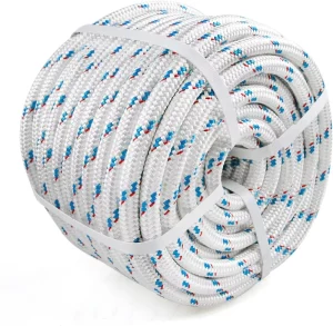 Double Braid Rope 5/8 Inch 150 Feet Weather Resistant Polyester Material All Seasons Universal Use 3-4 Person Can Be Used Rope
