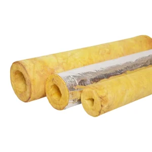 Double Sided Aluminum Foil Glass Fiber Pipe Insulation CE Certified Thermal Conductivity 0.032W/mK 5 Year Warranty