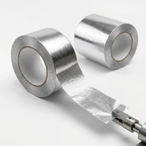 Double Sided Aluminum Foil Tape Butyl Rubber Water Resistant for Pipe Wrapping HVAC Duct Sealing