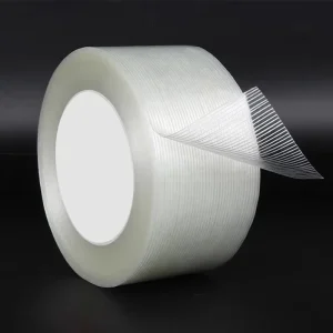 Double Sided Fiberglass High Adhesive Strength Glass Fiber Tape Heavy Duty Double Reinforced Mesh Tape Packaging Fixing Bonding