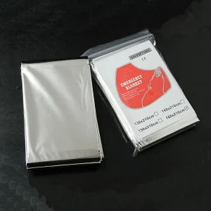 Double Sided Silver Emergency Blanket 210x130cm Ultra Reflective Survival Gear for Hypothermia Outdoor Rescue Camping