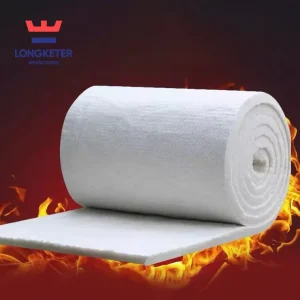 Durable Aluminum Silicate Ceramic Fiber Refractory Insulation Blanket 1260C Thermal Conductivity 0.141W mK Ultimate Strength
