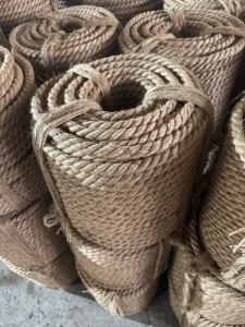 Durable Jute Packaging Rope 7mm 30mm Twisted Natural Fiber Binding Cord for Wrapping Cargo Tying Agriculture