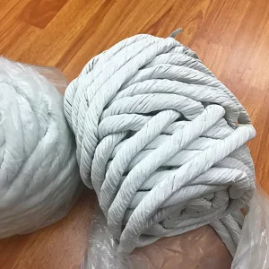 Dust Free Non Asbestos Ceramic Fiber Packing Fire Corrosion Resistant Twisted High Temperature Resistant