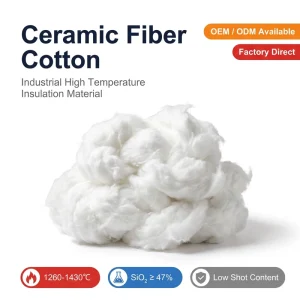 Easy to Construct Customizable Thickness Industrial Ceramic Fiber Cotton CE Certified Ceramic Fiber Bulk Wool Cotton
