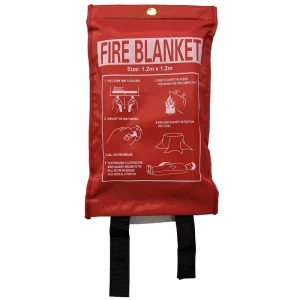 Emergency Equipment Fiberglass Satin Texture Fire Resistant Blanket 550 High Temperature Resistance for Firefighting