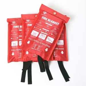 En1869 Emergency Fiberglass Fire Blanket Fireproof Blanket With Hooks And Gloves