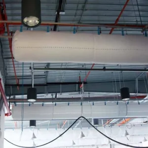Environmentally Friendly Mildew Proof 100%FR Polyester Fabric Air Duct Steel Wire Internal Support Flexible