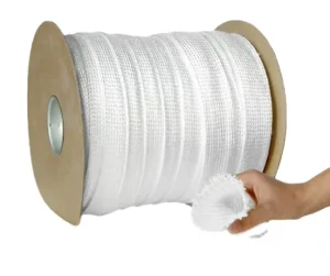 Factory Direct Ceramic Fiber Sleeving High Temperature Fireproof Alkali Free Glass Fiber Yarn Cable Protection Tube