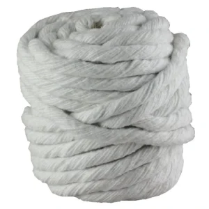 Factory Directly Sale Fireproof Thermal Insulation High Temperature Braided Round Rope Ceramic Fiber Rope
