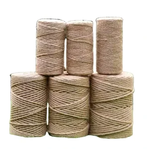 Factory High Quality 100% Natural Jute Braided 3mm Twisted Rope DIY Decoration Cord Twine
