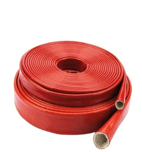 Factory Price Fire Sleeves for Exhausted Hose Silicone Coated Fiberglass Sleeve High Temperature Protective Sleeve