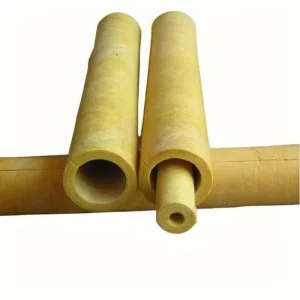 Factory Price High Density 50mm Rock Wool Insulation Pipe Aluminum Foil Thermal Insulation Fireproof Customizable Yellow