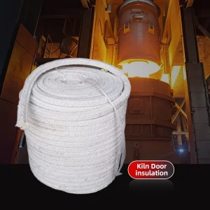 Factory Supply 1260C 1430C Ceramic Fiber Rope 45% Al2O3 Heat Resistant Thermal Insulation Ceramic Fiber Rope for Kiln Door Seal