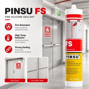 Factory Supply Fireproof Waterproof High Temp Silicone Rubber Sealant Flame Retardant Adhesive for Exhaust Pipe