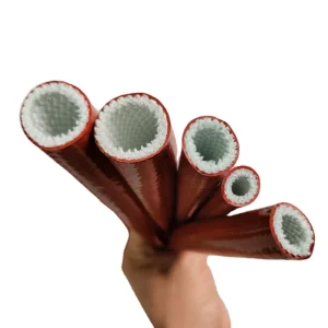 Factory Supply High Temperature Fiber Glass Sleeve Fire Sleeve Silicone Coated Fiberglass Sleeve Exhaust Pipe Heat Proof