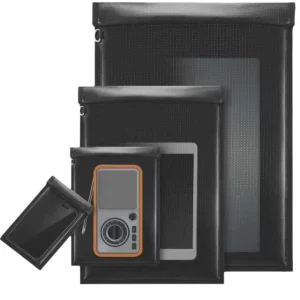 Faraday Bags for Phones RFID Key Fob Blocker Pouch Fireproof Waterproof EMP Proof Go Dark Bag for Cell Phone Block Signal