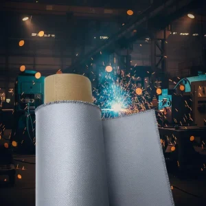 Fiberglass Cloth with PU Coating for Fire Curtain Welding Curtain Welding Blanket Cutting Service 550 Temperature Resistance