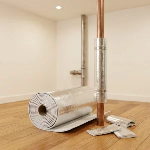 Fiberglass Needled Mat Heating Duct Exhaust Sound Deadening Mat Insulating Cotton Mat With Aluminum Foil