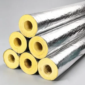 Fiberglass Wool Pipe Insulation With Aluminum Foil for HVAC Pipe and Acoustic Insulation Project